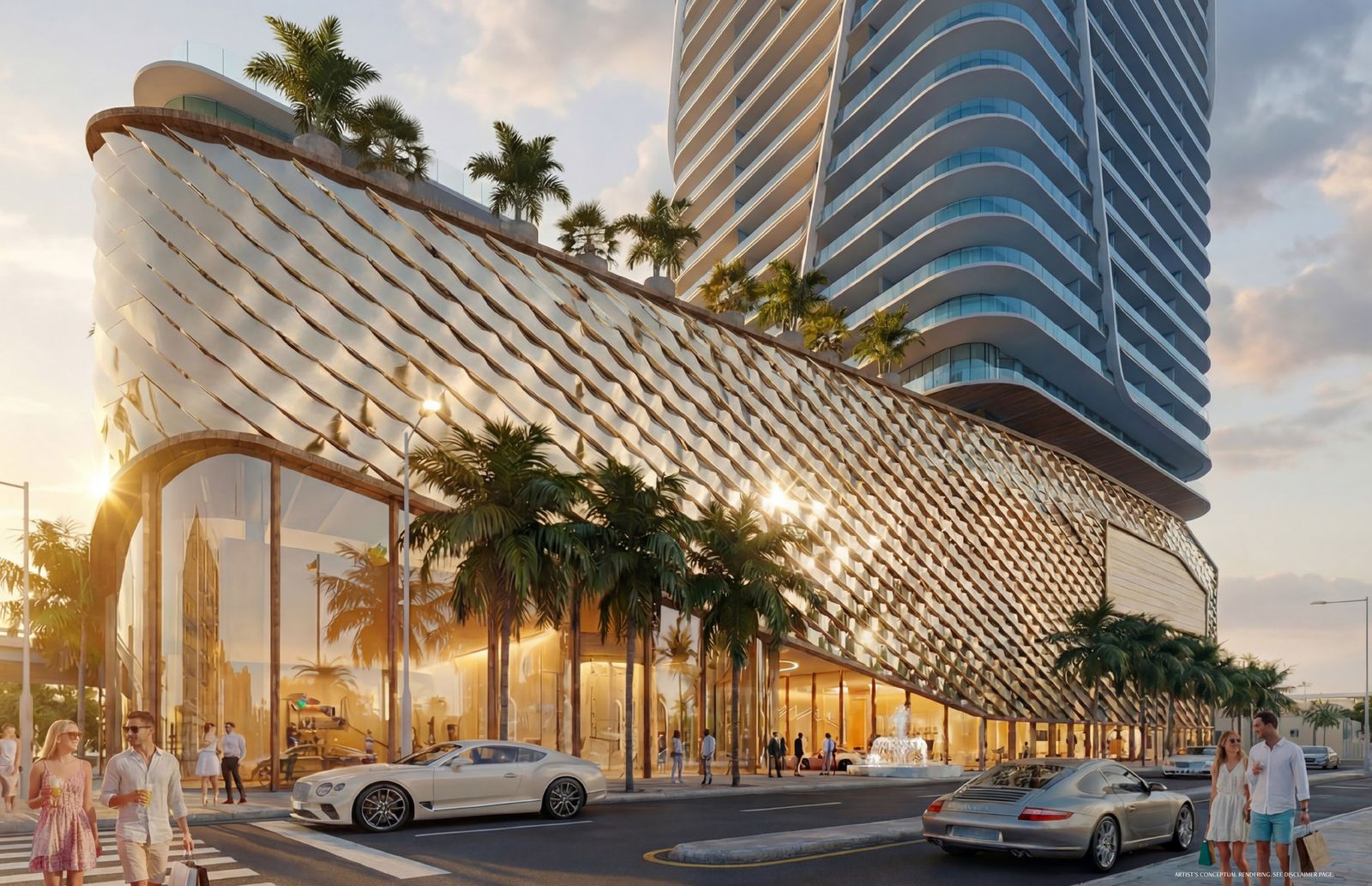 Rendering of Anantara Residences Miami, a sculptural tower in Edgewater