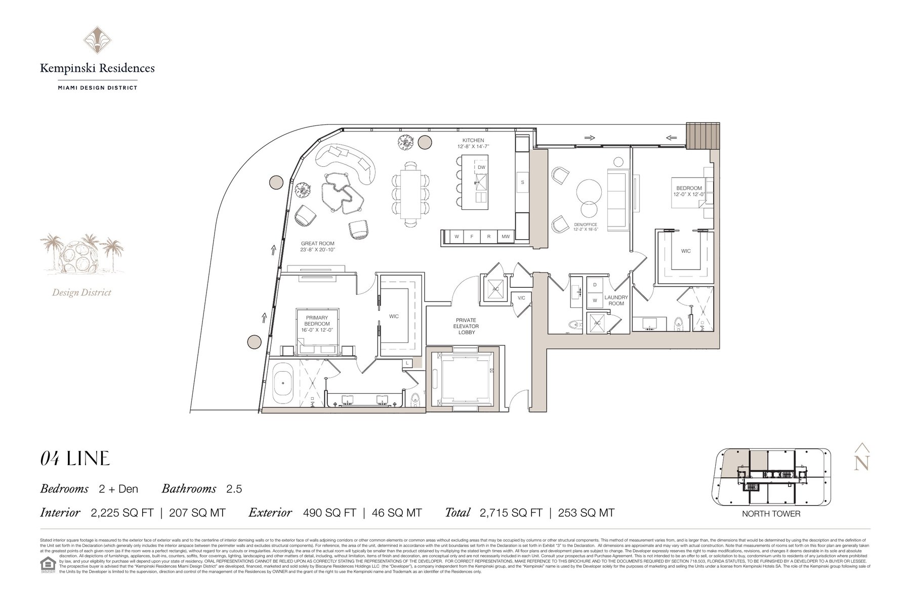 Floor plan of Line 04 in the North Tower